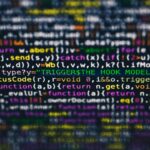 Vibrant close-up of multicolor programming code lines displayed on a screen.